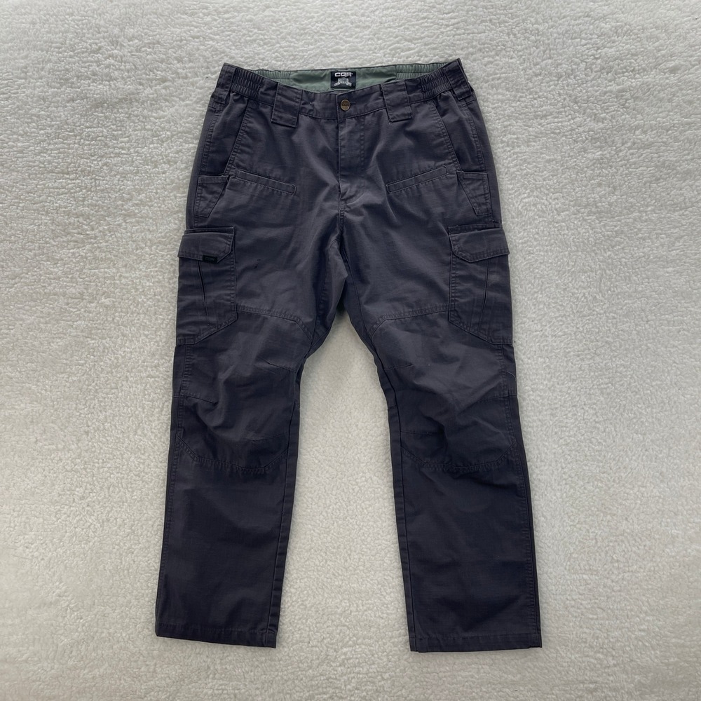 CQR Pants Mens 34x30 Gray Ripstop Cargo Military Tactical Utility Security Gorp